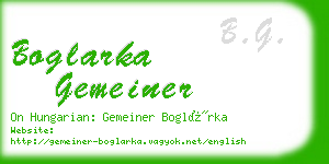 boglarka gemeiner business card